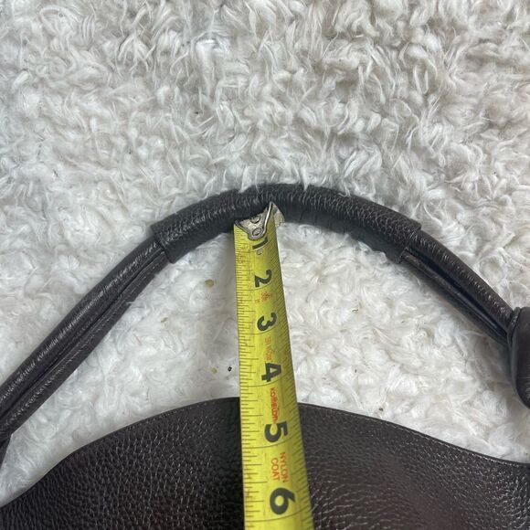 BCBGMAXAZRIA Hobo Leather dark Brown Bag Stitching accent,silver tone hardwares - Picture 14 of 16